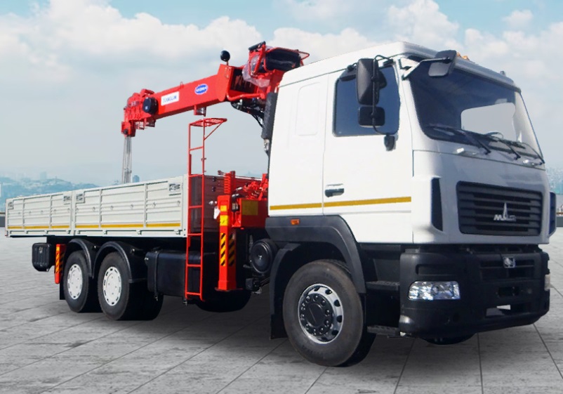 Бортовой автомобиль МАЗ 6312 с КМУ Hangil HGC 986